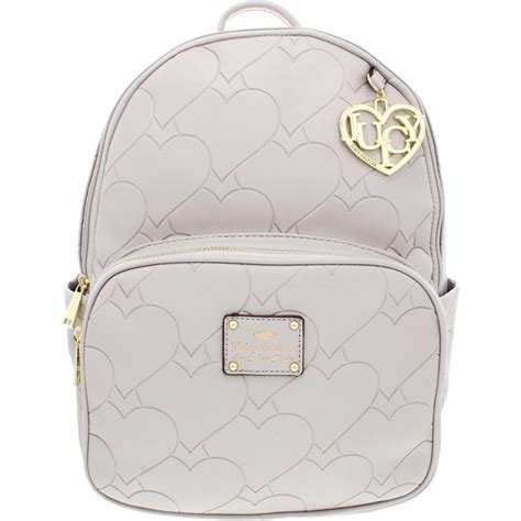 Juicy Couture Heart And Soul Womens Faux Leather Embossed Backpack