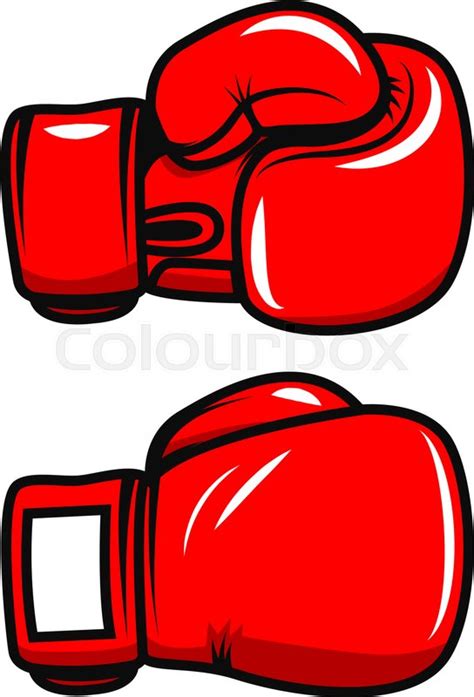 Boxing Gloves Isolated On White Stock Vector Colourbox