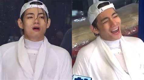OOPS: BTS V gets drenched after a bucket full of water is poured in him