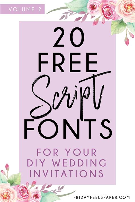 Free Script Fonts For Your Diy Wedding Invitations Fonts Wedding