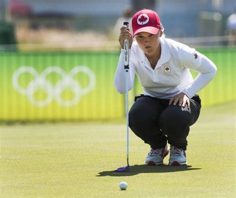 Canadas Brooke Henderson From Smiths Falls Ont Lines Up A Putt On