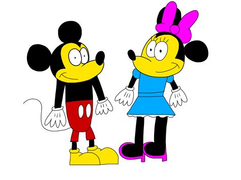 Mickey Mouse And Minnie Mouse In Simpsons Style By Mickeyfan2011 On Deviantart