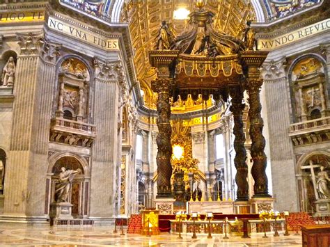 Vatican city (citta del vaticano). St. Peter's Baldachin (Italian: baldacchino) is a large ...