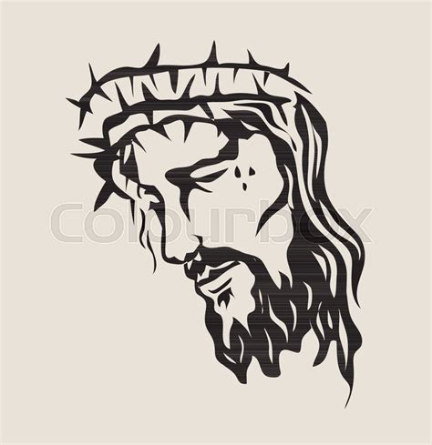 The Face Of The Lord Jesus On The Stock Vector Colourbox