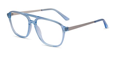 metropolis aviator clear blue glasses for men eyebuydirect canada