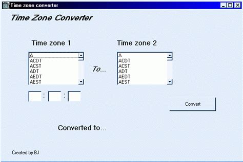 Time Zone Converter The Portable Freeware Collection