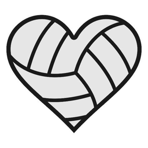 Download High Quality Volleyball Clipart Heart Transparent Png Images