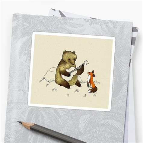 Bear And Fox Sticker By Sophiecorrigan Redbubble