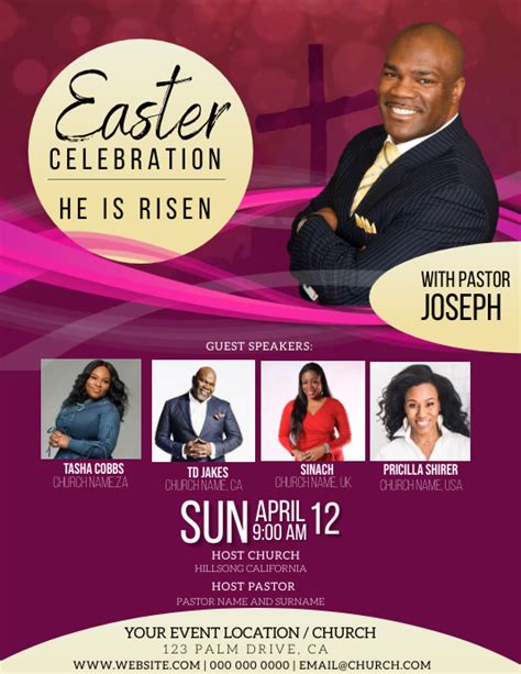 Church Easter Event Flyer Template Postermywall