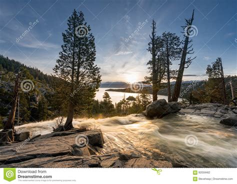 Emerald Bay On Lake Tahoe With Lower Eagle Falls Stock Photo Image Of
