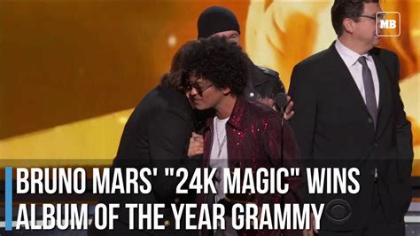 Bruno Mars 24k Magic Wins Album Of The Year Grammy Youtube