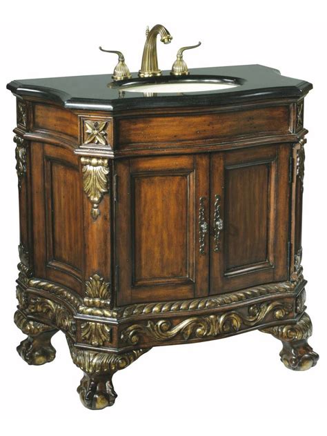 Constructed from sturdy hardwoods like oak, pine, and mahogany, these vanities will provide you with years and years of beauty and complete bathroom efficiency. 36" Ball & Claw Single Bath Vanity in 2020 | Single sink ...