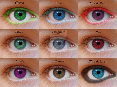 Eye Colours By Digitalkittysart On Deviantart