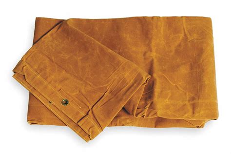 Grainger Approved 20 Mil Cotton Canvas Water Resistant Tarp Tan 14 Ft