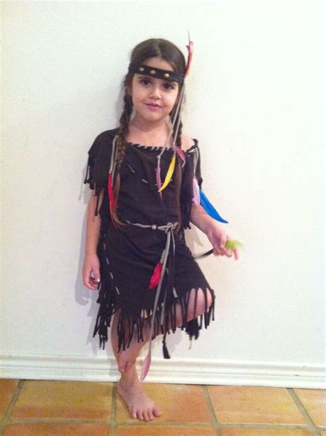 Quick Native American Costume Made With A Brown T Shirt Easy Peasy