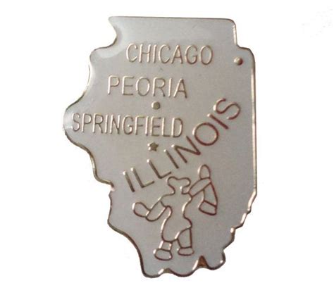 Illinois State Vintage Lapel Cloisonne Enamel Pin Chicago Il Etsy