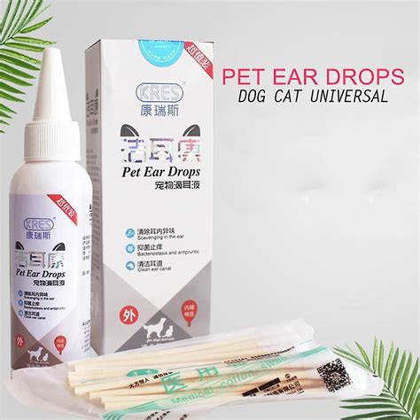 Metermall 60ml Pet Ear Drops Oor Wassen Oor Vocht Voor Cat Dog Oor