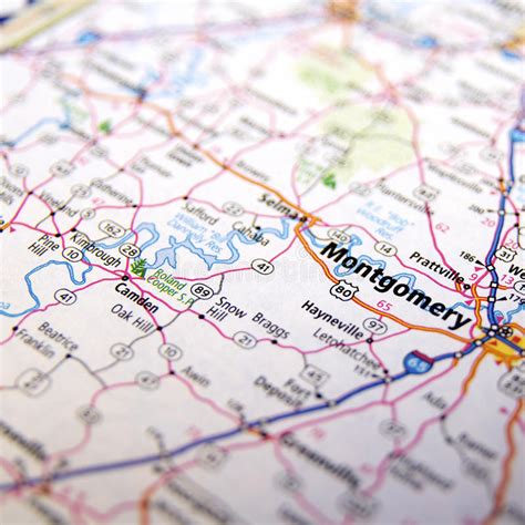 Highway Map Around Montgomery Alabama Stock Photo Image Of Routes Area 42373780