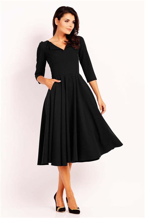 Flared Collar Dress Various Colours