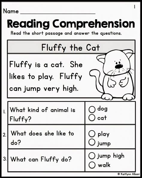 Preschool Reading Comprehension Worksheets Free Teaching Treasure