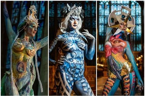 Nude Models Show Off Jaw Dropping Body Paint Designs At Art Contest Daily Star