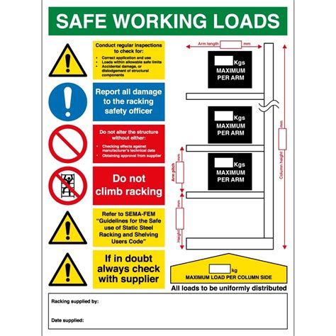 Safe Work Load Signs