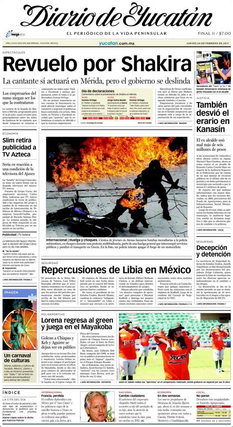 7,000 newspapers > mexico > diário de yucatan's web ranking & review icluding circulation please visit diário de yucatan newspaper website to make sure that the information provided is accurate. Portada del periódico Diario de Yucatán (México). Todos ...