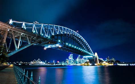 1080x2340px Free Download Hd Wallpaper Sydney Harbour Bridge Gray