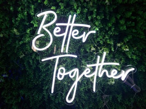 Better Together Neon Sign Flex Led Text Neon Light Sign Led Etsy