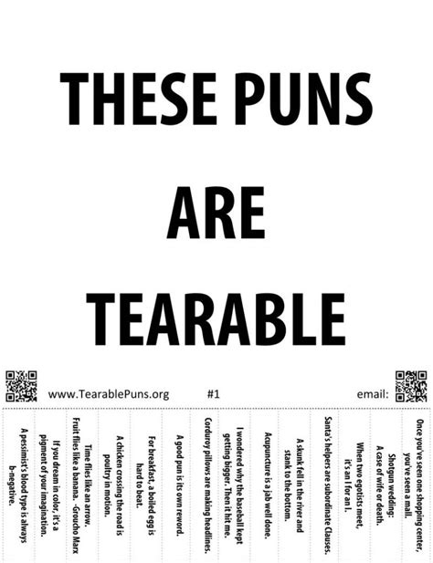 Pun Poster 5 Tearablepuns