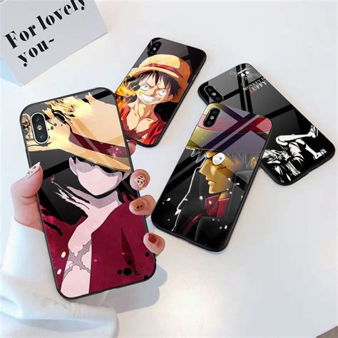 custom print anime  piece phone case  iphone  pro  xr xs max     glass