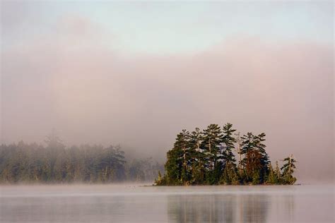 Foggy Islands In Maine Lots Of Morning Fog On Big Lake In Flickr