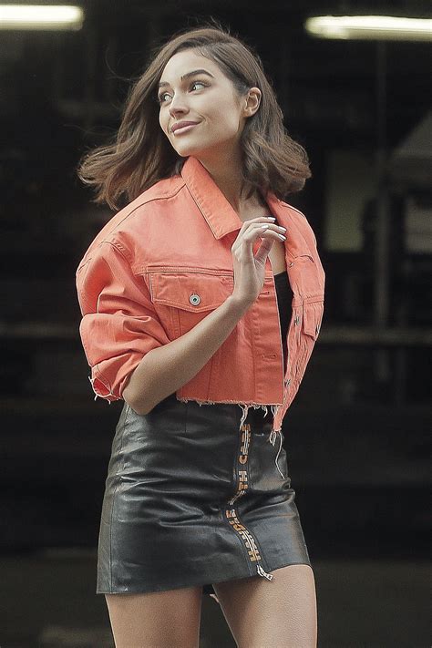 Olivia Culpo Poses In A Mini Photoshoot Leather Celebrities