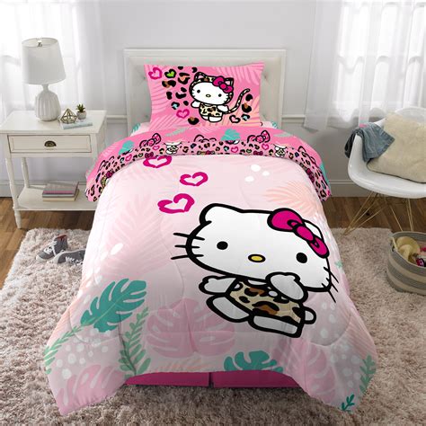 Hello Kitty Kids Microfiber Bed In A Bag Bedding Bundle Set Comforter