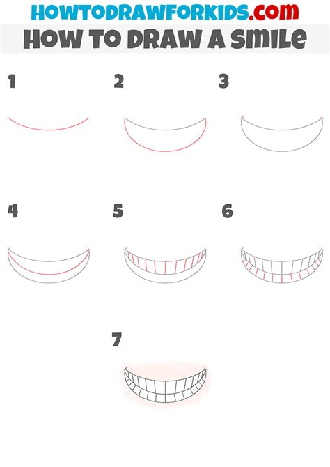 How To Draw A Smile Easy Drawing Tutorial For Kids