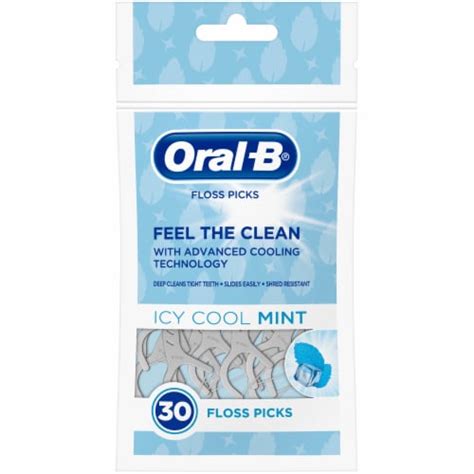 Oral B Complete Icy Cool Mint Floss Picks 30 Count 30 Ct Kroger
