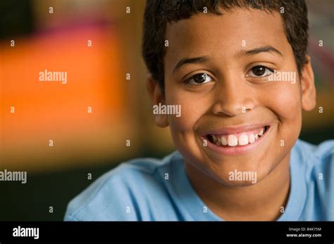 Mixed Race Boy Smiling Stock Photo Alamy