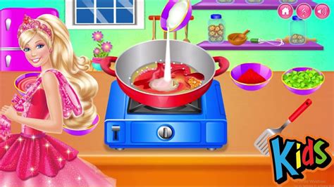 Main Masak Masakan Membuat Kue Berbie Permainan Anak Perempuan Film