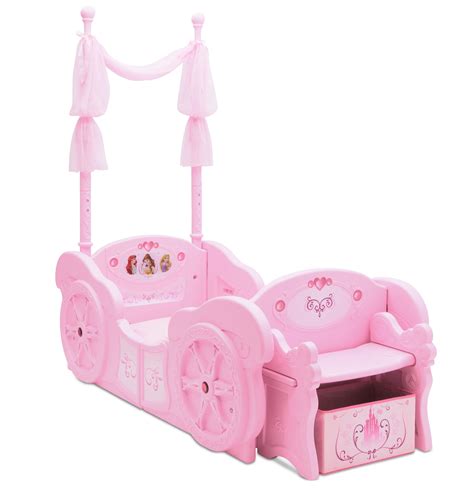 Delta Children Disney Princess Plastic Carriage Toddler To Twin Bed