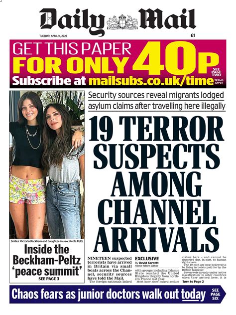 Daily Mail Front Page 11th of April 2023 - Tomorrow's Papers Today!