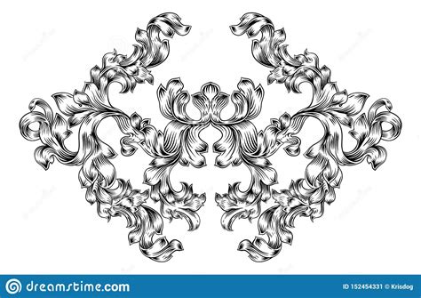 Check spelling or type a new query. Floral Motif Scroll Pattern In Vintage Style Stock Vector ...