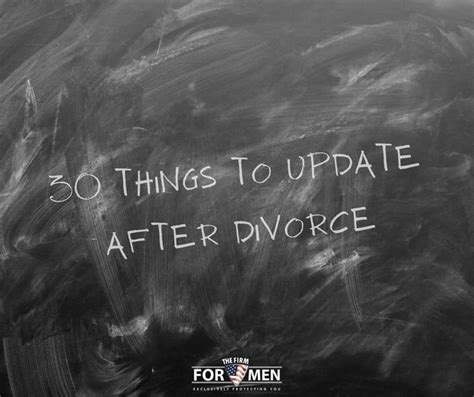 30 Things To Update After A Virginia Divorce