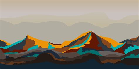 Painted Mountain Landscape Graphic Design Download Free Vectors