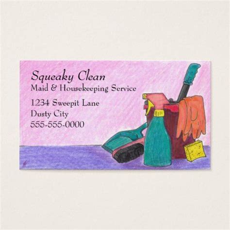 Choose from different free professional cleaning services business cards templates ideal for start ups, small business, or create your own. Housekeeping Business Cards | Zazzle.com in 2020 ...