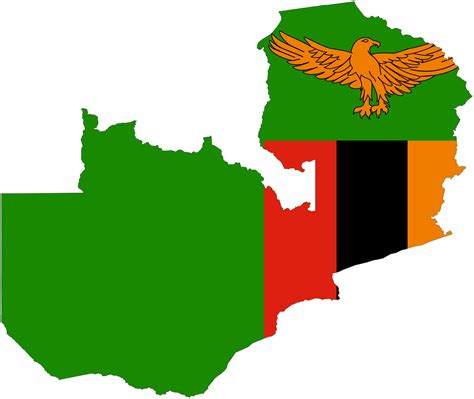 Zambia Map Flag