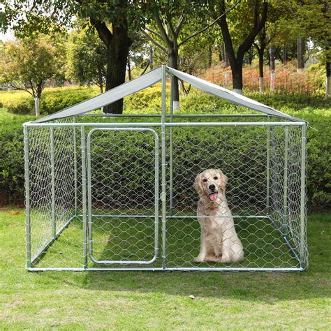 BESUNYST Outdoor Large Dog Kennel With Canopy & Reviews | Wayfair