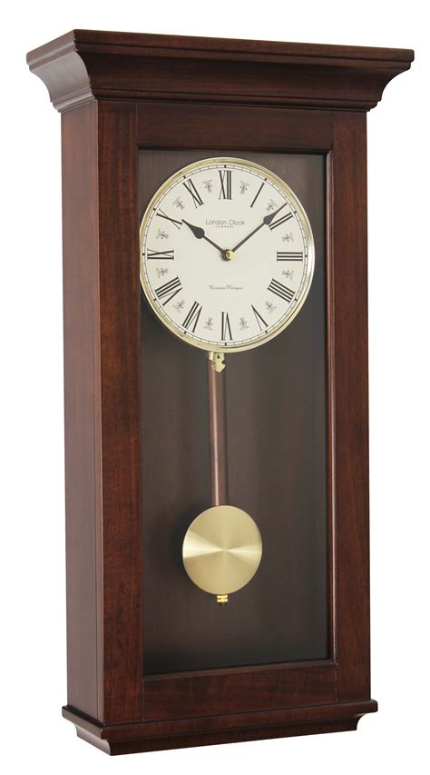 London Clock Company Mahogany Finish Westminster Chime 4x4 Pendulum