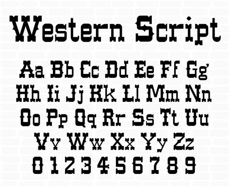 Western Font Svg Western Alphabet Wild Western Font Cowboy Etsy