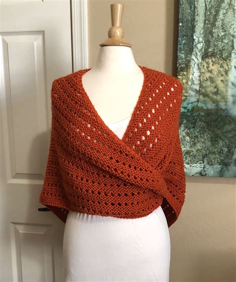 Hand Knitted Shawl Hand Knitted Wrap Wrap Around Shawl Deep Etsy