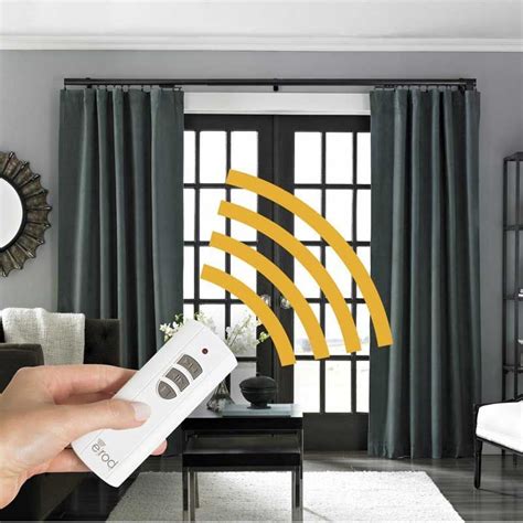 Diy smart curtain motor, electric curtain track, free remote & wall brackets. Remote Motorized Curtain Rod | Curtains, Curtain rods, Drapery rods
